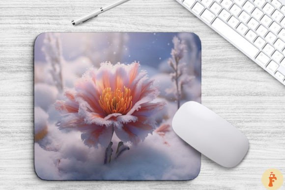 Beautiful Flower Blooming in the Snow