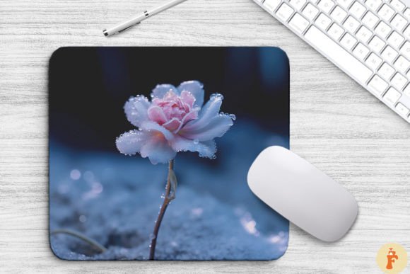Beautiful Flower Caught in the Ice