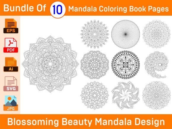 Blossoming Beauty Mandala of 10 Bundle