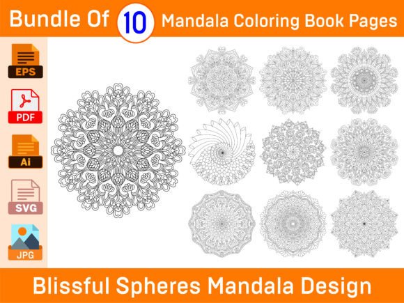 Bundle of 10 Blissful Spheres Mandala