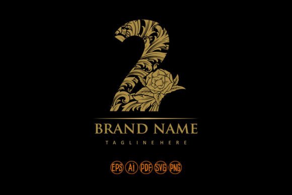 Classic Monogram Number 2 with Vintage