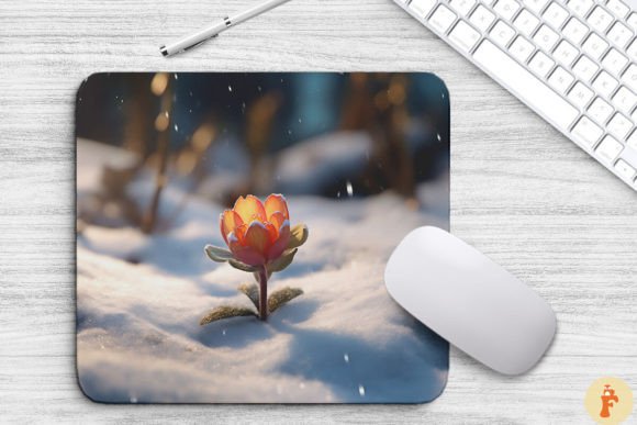 Cute Little Flower Born in the Snow
