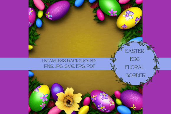 Easter Floral Border
