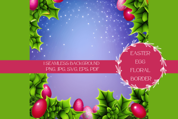 Easter Floral Border Background