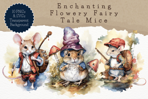 Enchanting Flowery Fairy Tale Mice