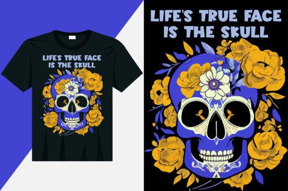 Eye-catching Human Skull T-shirt, Tee