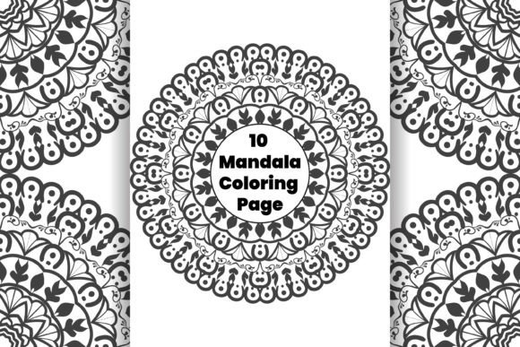 Floral Mandala Colouring Page
