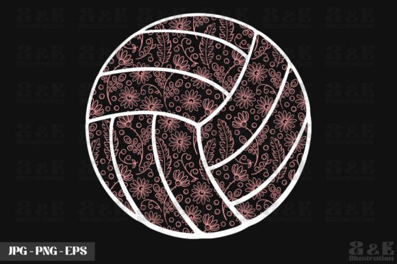 Floral Volleyball Flowers Ball