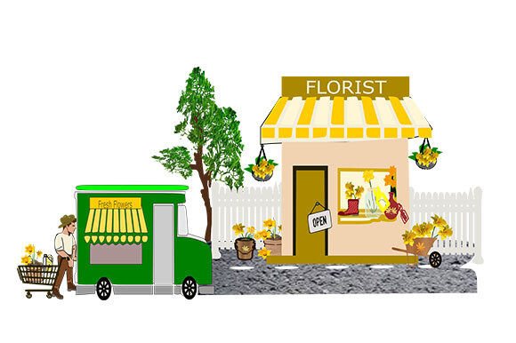 Florist 1.: A Daffodil Cart That Delivers Charm—If You Stitch It Right