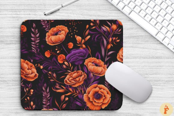 Halloween Spooky Flowers Mouse Pad
