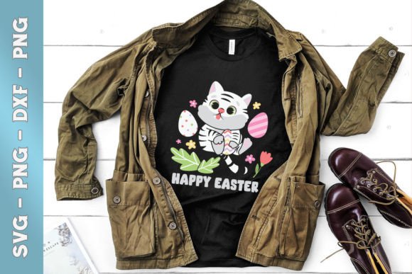 Happy Easter Chibi Tiger Egg Floral