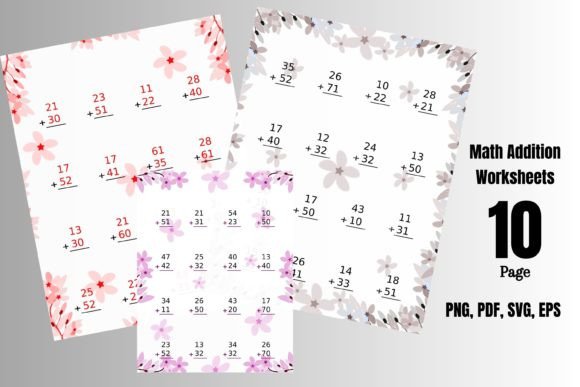 Math Addition Worksheets 2 Digit
