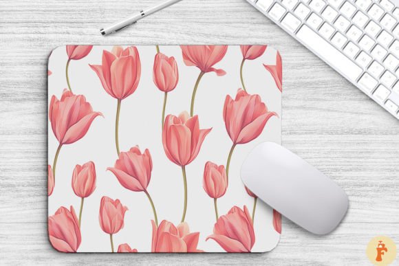 Peony Flower Blooming Mouse Pad Design