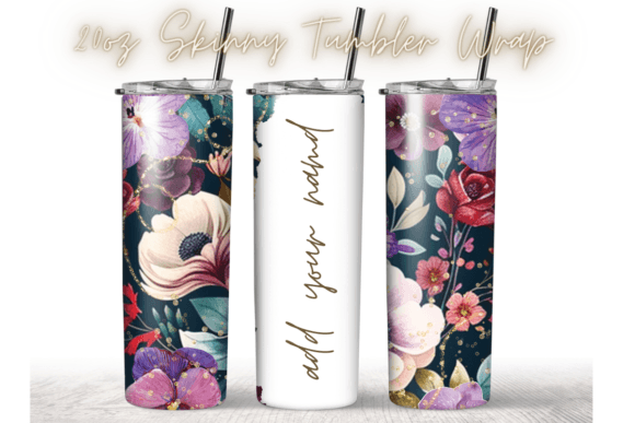 Personalized Watercolor Floral Tumbler