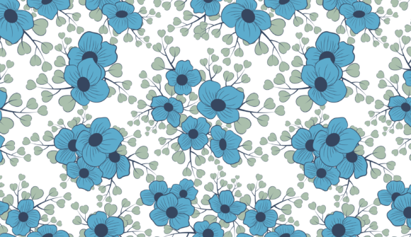 Seamless Floral Pattern in Vector