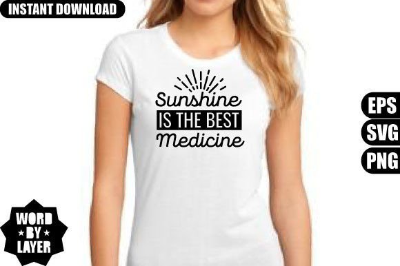 Sunshine is the Best Medicine SVG Design