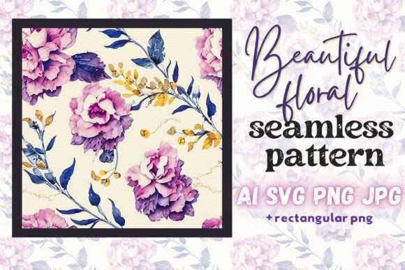 Vintage Flowers Floral Seamless Pattern
