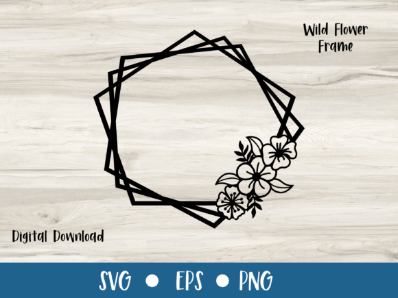 Wild Flower Floral Frame PENTAGON
